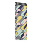 淡い色の色ジオメトリ：レトロパターン タンブラー (回転右)