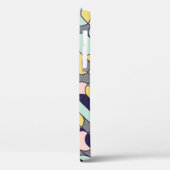 淡い色の色ジオメトリ：レトロパターン Case-Mate iPhoneケース (裏面 / 左)