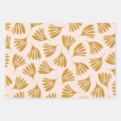 淡い色の赤面とマスタード離れウィスコンテンポラリーズ ラッピングペーパーシート (正面)