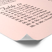 淡い色の赤面と金ゴールドのデザイン- 16座席表 ポスター (角)