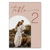 淡い色の赤面ス結婚クリプト | アーチエレガントト テーブルナンバー (裏面)