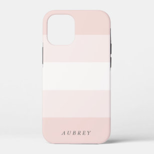 淡い色の赤面ピンクのグラデーション色ブロック iPhone 12 MINI ケース