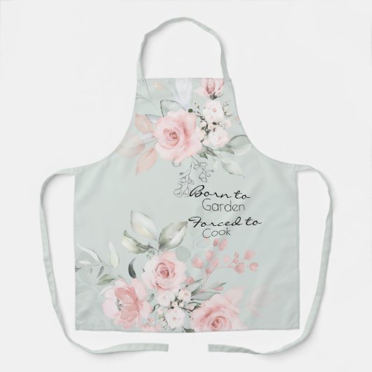 淡い色の赤面ピンクロ生まれーズへガーデンエプロン エプロン (正面)