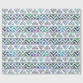 淡い色の部族幾何学模様 ラッピングペーパー (フラット)