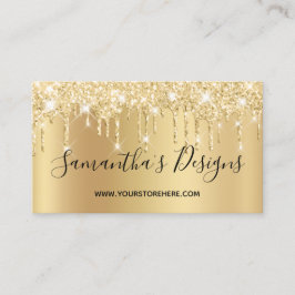 淡い色の金ゴールドグリッタードライグラデーションプオンラインストア 名刺