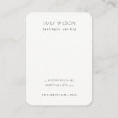 淡い色の金ゴールド大理石ゲートネックレスイヤリングディスプレイ 名刺 (裏面)