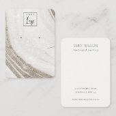淡い色の金ゴールド大理石ゲートネックレスイヤリングディスプレイ 名刺 (正面/裏面)