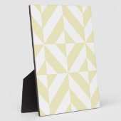 淡い色の金ゴールド幾何学的デコ立方体パターン フォトプラーク (側面)