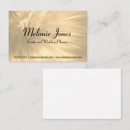 淡い色の金ゴールド爆発 名刺 (正面/裏面)