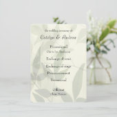 淡い色の離れ結婚式 プログラム (スタンド正面)