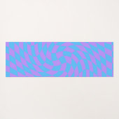 淡い色の青とラベンダーパタ市松模様にーンヨガマット ヨガマット (裏面(横))