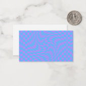 淡い色の青とラベ市松模様にン ノートカード (正面/裏面インサイチュ)