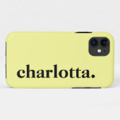 淡い色の黄無地の色エレガント名 Case-Mate iPhoneケース (裏面(横))