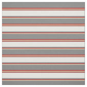 淡い色のGoldenrod、Red、Gray、White、Maroonのパターン ファブリック (見本)