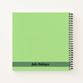 淡い色のolivegreenフローラ「紙カット」 duoスケッチ/線分 ノートブック (裏面)