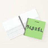 淡い色のolivegreenフローラ「紙カット」 duoスケッチ/線分 ノートブック (内部)