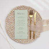 淡い色のSage Greenモダンミニマ結婚リスト メニュー