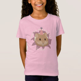 淡い色使いのキュートなバースデーハムスター Tシャツ