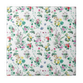 淡い花柄 タイル (正面)