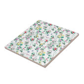 淡い花柄 タイル (側面)