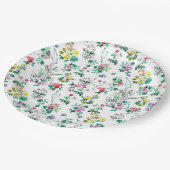 淡い花柄 ペーパープレート (アングル)