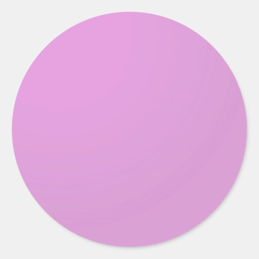 淡い芸術的ピンク紫：文字や画像を追加 ラウンドシール (正面)