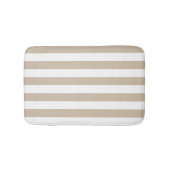 淡い茶色と白のストライプ バスマット (正面)