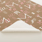 淡い茶色のイニシャルM(カスタム)パタクールーン シェルパブランケット (3/4)