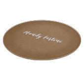 淡い茶色のプレーンエレガントミニマリスト書 カッティングボード (角)