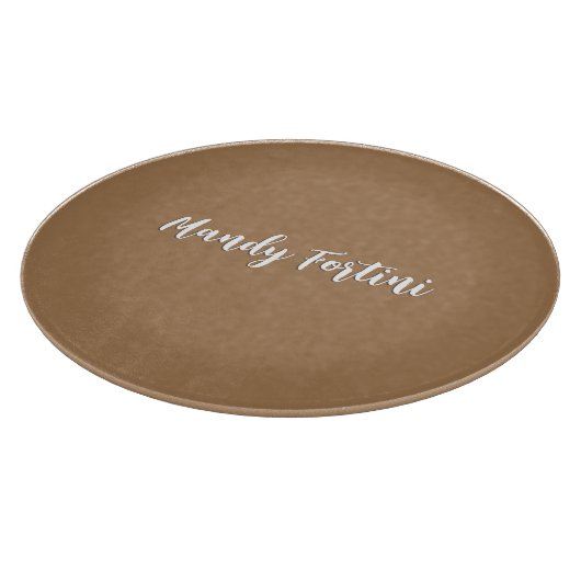 淡い茶色のプレーンエレガントミニマリスト書 カッティングボード (角)