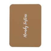 淡い茶色のプレーンエレガントミニマリスト書 マグネット (縦)