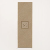 淡い茶色のライフェイクネンのテクスチャ背景 ヨガマット (裏面)