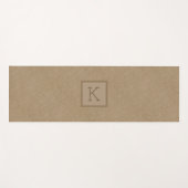 淡い茶色のライフェイクネンのテクスチャ背景 ヨガマット (正面(横))