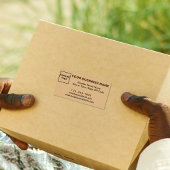 淡い茶色の出荷にプレーン文字ビジネスブランド ラベル