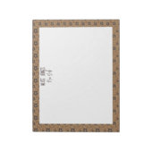 淡い茶色の柄の自然花 ノートパッド (回転)