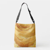 淡い茶色の水の色パターン クロスボディバッグ (裏面)