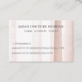 淡い茶色の生地デザイナーのファッションオートクチュール 名刺 (正面)
