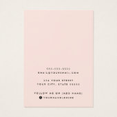 淡い赤面ピンク追加ロゴイヤリングディスプレイカード (裏面)