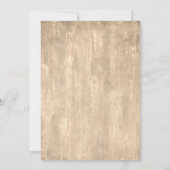 淡い農村風の木製タイポグラフィ - 彼らの結婚式 招待状 (裏面)