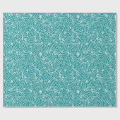 淡い離れ青の背景の白い色 ラッピングペーパー (フラット)