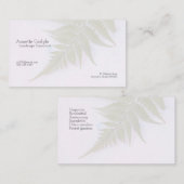 淡い青い水色のフェードの上のシダ 名刺 (正面/裏面)