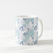 淡い青い花 コーヒーマグカップ (正面右)
