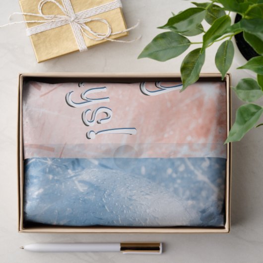 淡い青とサンゴのクリスマス 薄葉紙 (ギフト)