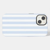 淡い青と白のキャンディストライプ Case-Mate iPhone iPhoneケース (裏面横)