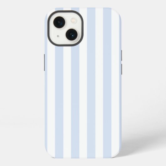 淡い青と白のキャンディストライプ Case-Mate iPhone iPhoneケース (裏面)