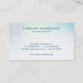 淡い青と青のソフトフェード 名刺 (裏面)