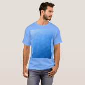 淡い青のグラデーション幾何学メッシュパターン Tシャツ (正面フル)