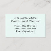 淡い青のサン絵を描プル 名刺 (裏面)