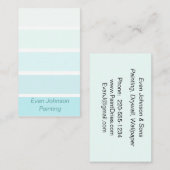 淡い青のサン絵を描プル 名刺 (正面/裏面)