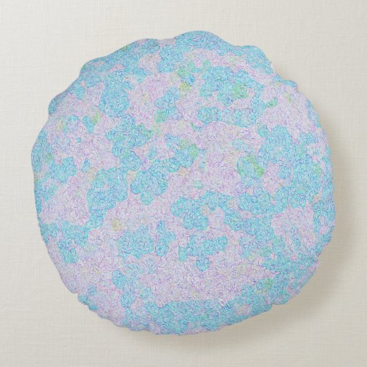 淡い青のパタエレガントーンアクア ラウンドクッション (裏面)